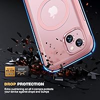 Vista 3 de Diaclara - Funda diseñada para iPhone 15 Plus de 6.7 pulgadas, compatible con MagSafe, magnética y resistente, con protector de pantalla
