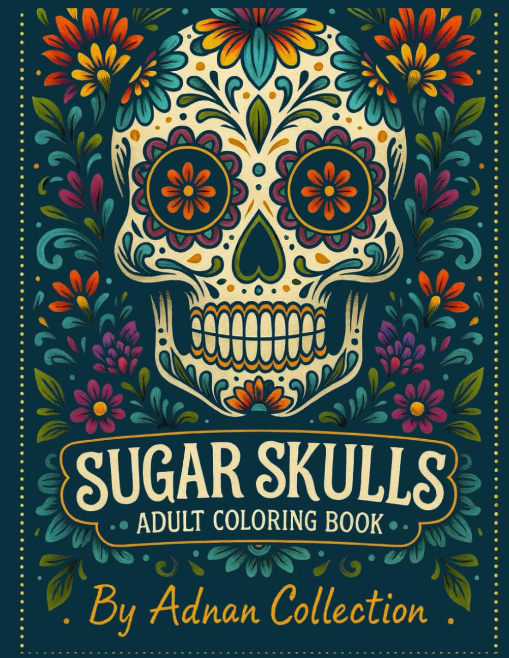 Sugar Skulls Adult Coloring Book: Sugar Skulls A Day of the Dead Skull Illustrations with Beautiful Flowers and Mexican Inspired Designs
