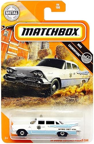 Matchbox '59 Dodge Coronet Coche de policía MBX Countryside Diecast 1/64