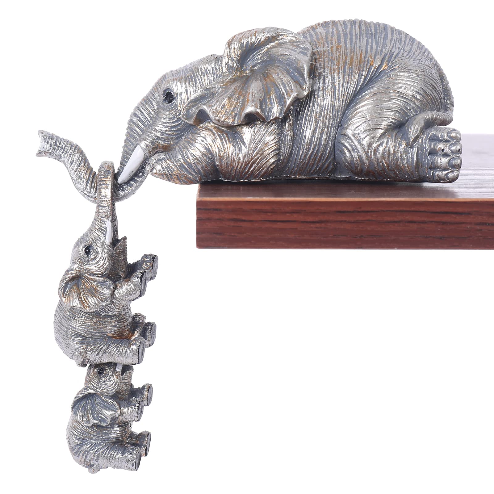 Buy Elephant Statue FriyGardcn The Silver Elephant Helps The Baby