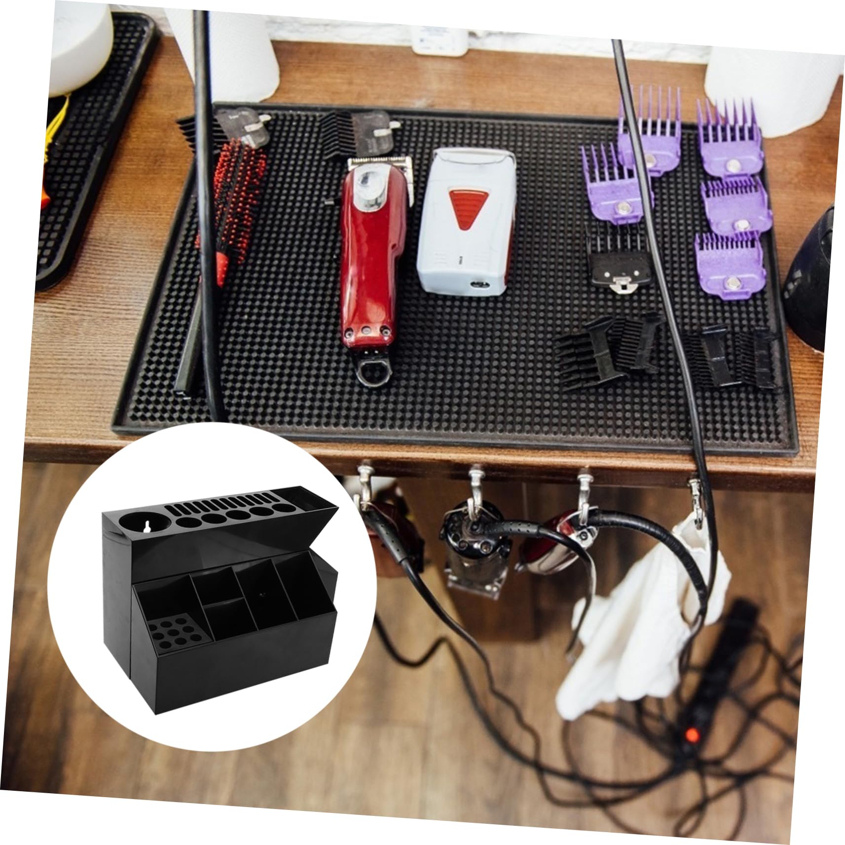 FOMIYES Scissor Socket Box Salon Decor Hair Stylist Tool Case Comb Scissors Hair Cutting Storage