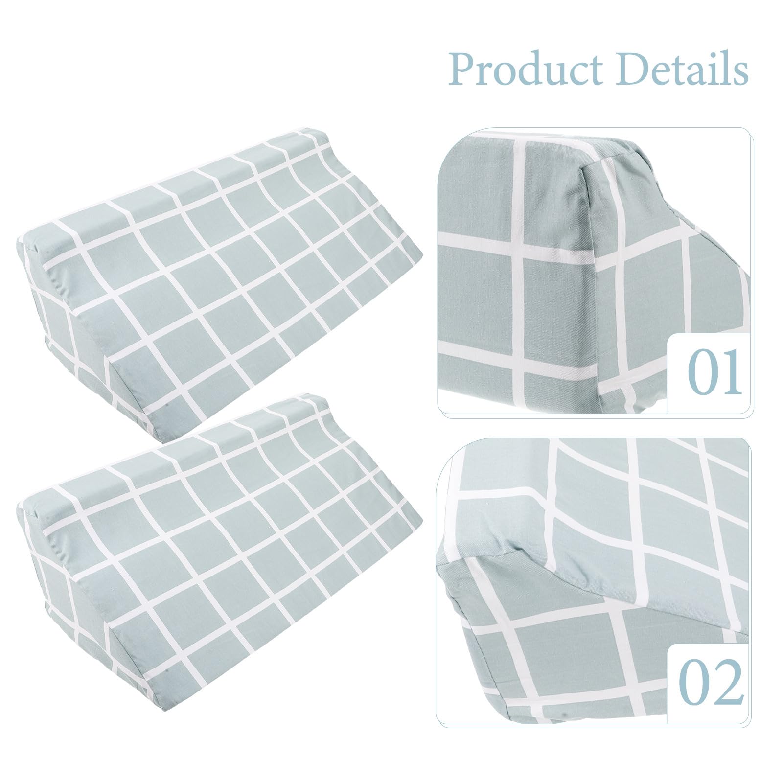 Almohada de Algodón y Esponja para Cama de Cuña para Pacientes Postrados Cojín Triangular para Dormir y Descanso en Reposo en Cama
