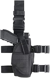 Gexgune Taktisch Beinholster für Pistolen Taktische Oberschenkel Rig Gun Holster mit Magazinbeutel Einstellbare Rechtshänd...