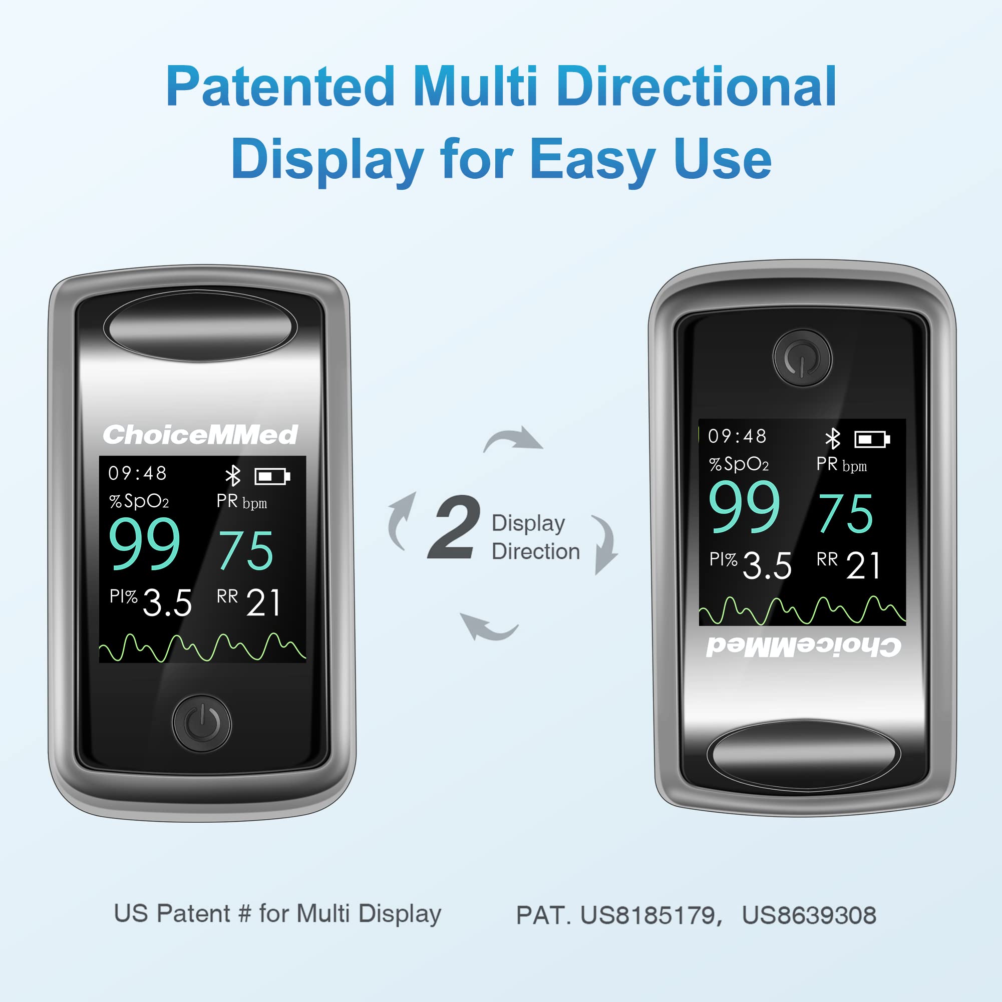 ChoiceMMed Pulse Oximeter - Bluetooth SpO2 Monitor -3