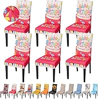 Vista 68 de JQinHome 6 fundas protectoras para sillas de comedor, de alta elasticidad, extraíbles y lavables, para el hogar, fiesta, hotel, ceremonia de boda