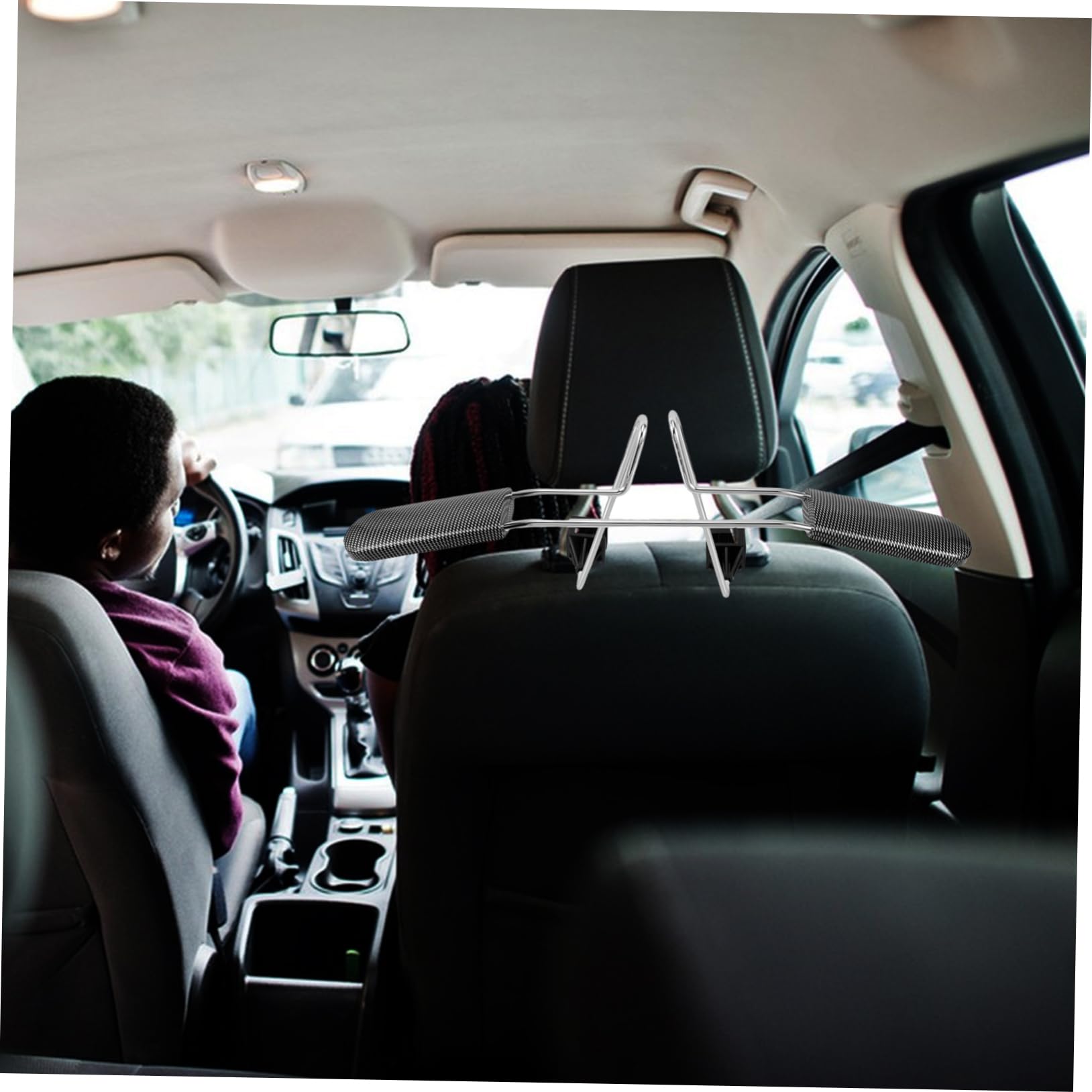 IMIKEYA Appendiabiti in Metallo per Auto Appendiabiti per Poggiatesta Organizer per Vestiti da Viaggio Grucce per Auto in Acciaio