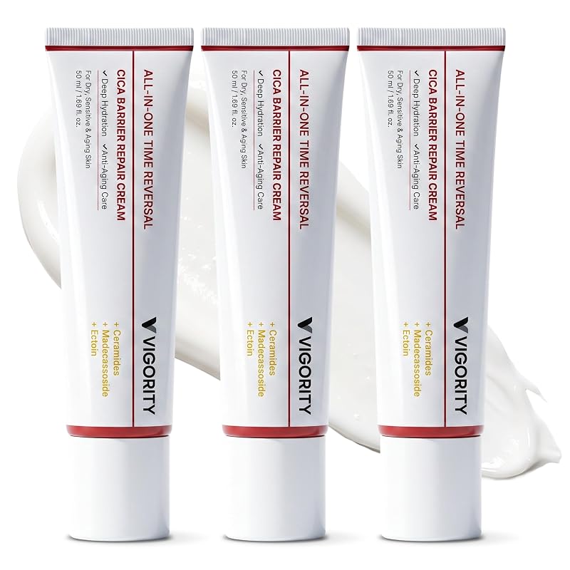 Creme multifuncional para cuidados da pele Vigority, pacote com 3