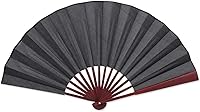 Vista 1 de ZUMAHA Minimalist Black Hand Fan, Chinese Classical Style Folding Fan for PerformanceDanceFightingWeddingChurchParty