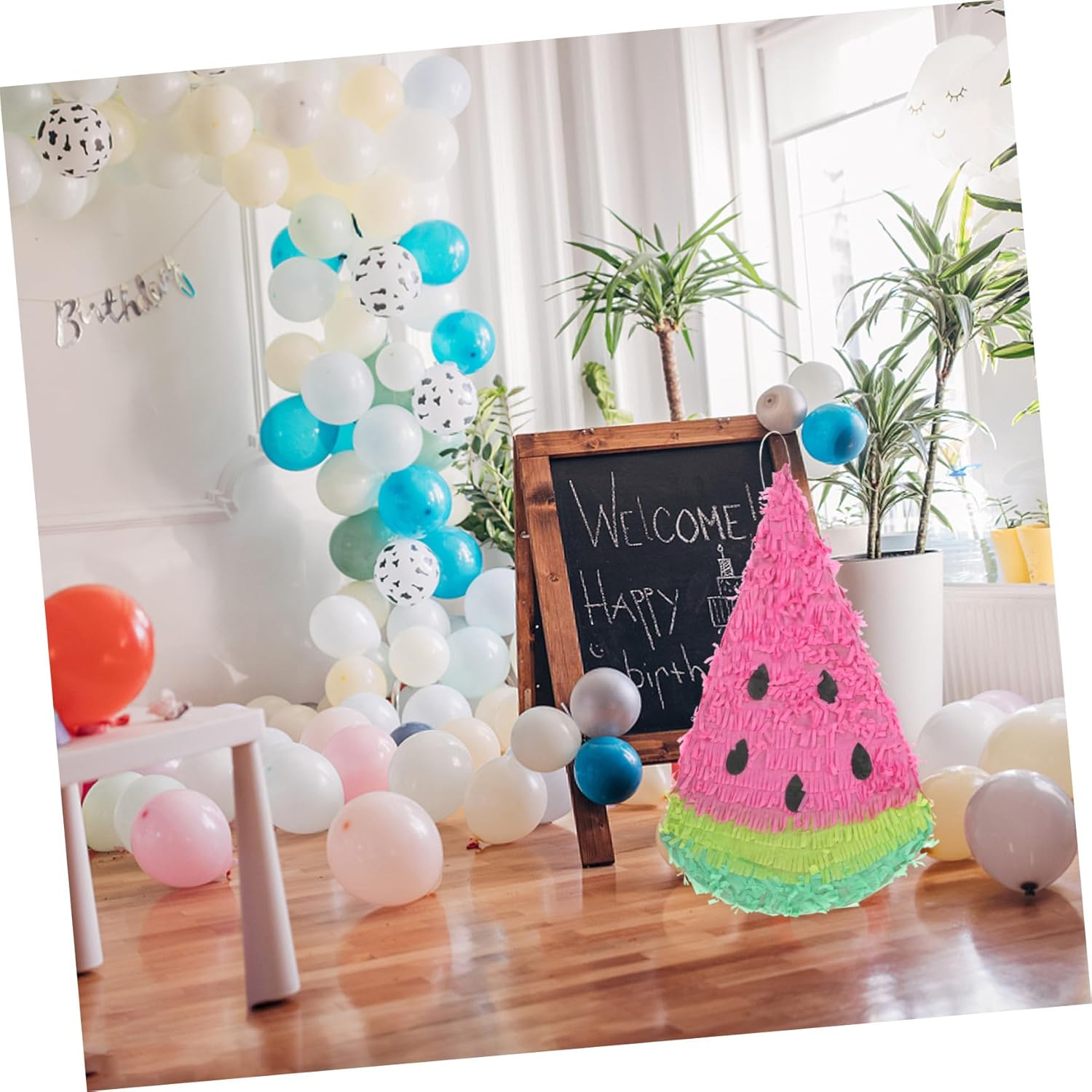 Watermelon Pinata Large Candy Filled Fiesta Party Decor Birthday Favor Fruit-shaped Pinata for Bridal Shower Eid Festival Celebration