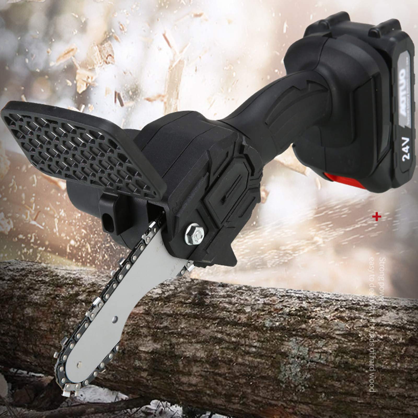 Mini Motosierra, Motosierra Eléctrica Inalámbrica de 4 Pulgadas, Tijeras de Podar Motosierra, para Cortar Ramas Y Madera, con Batería de Litio Recargable,Black