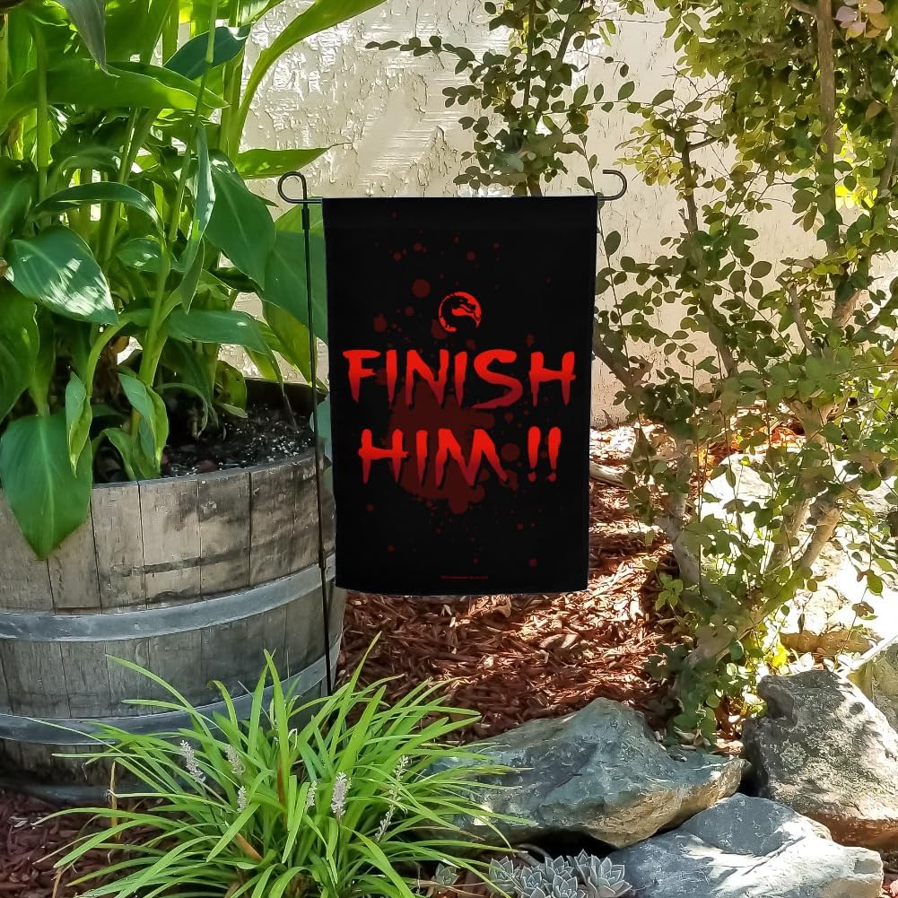 Mortal Kombat Klassic Finish Him Garden Yard Flag