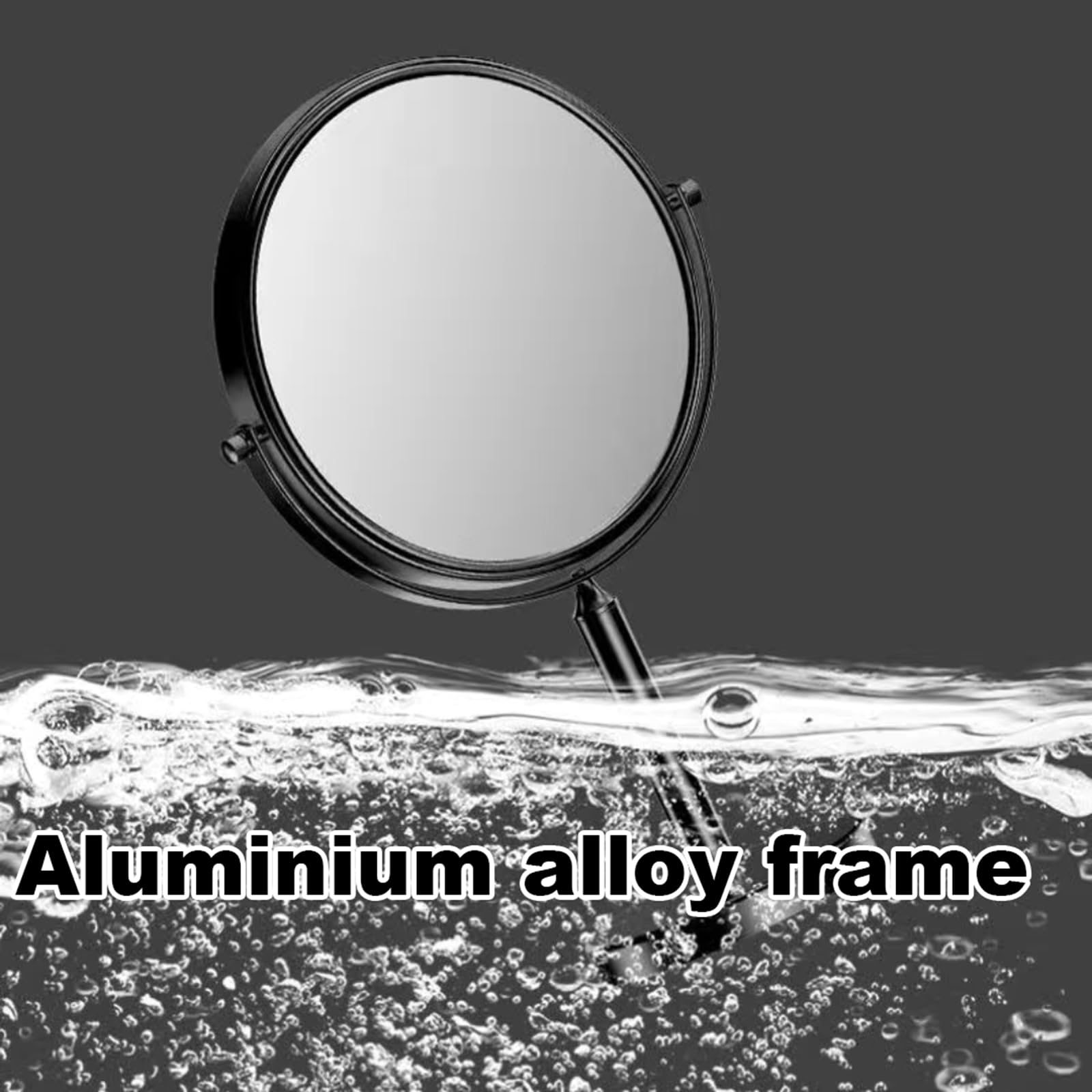 Dwustronne lusterko do makijażu obracane o 360° ze stojakiem 1X/3X powiększające lustro stołowe wolnostojące stop aluminium e 15 cm Beauty Essential