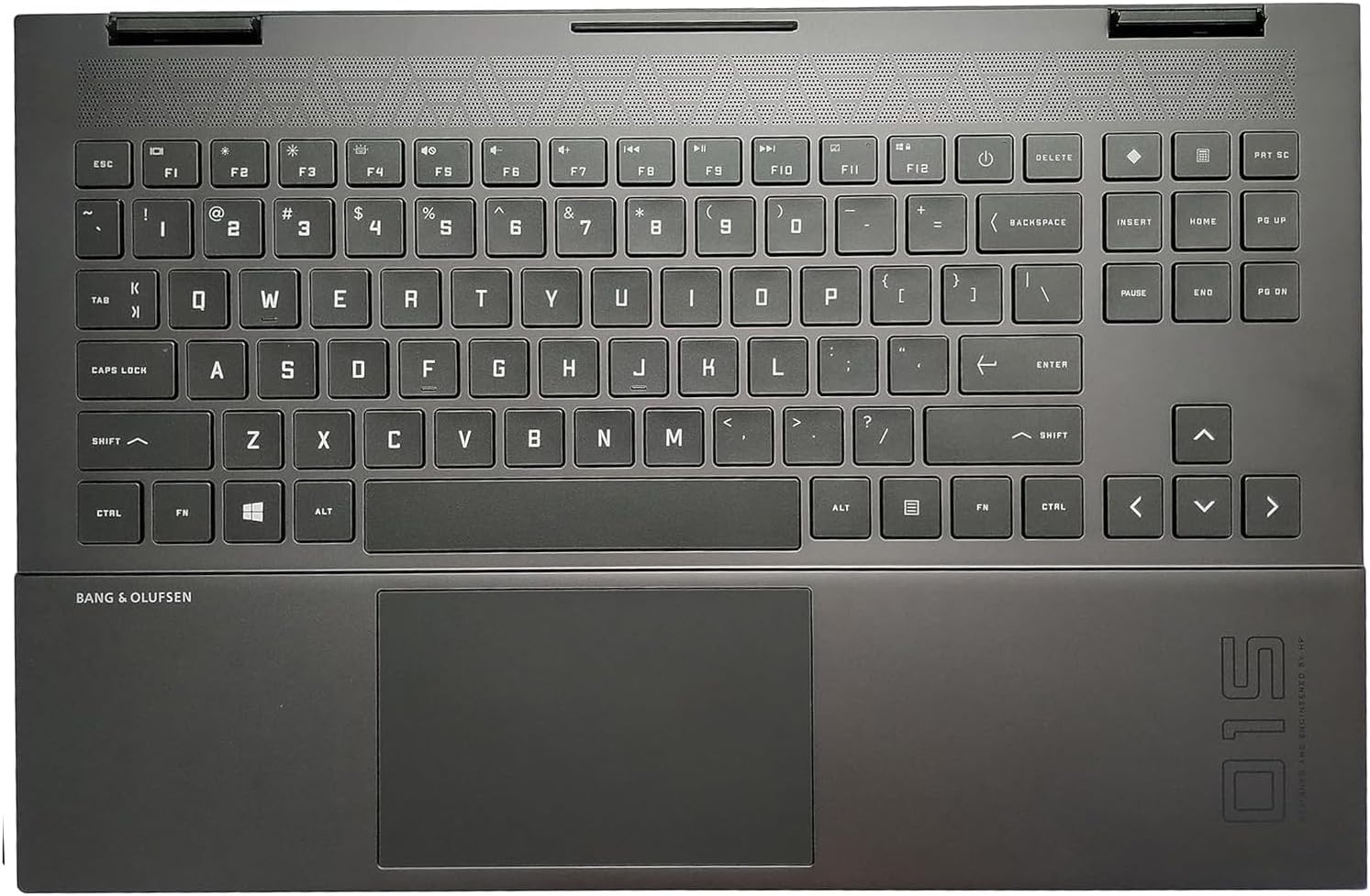 Replacement for HP OMEN 15-EK 15-EN 15Z-EN100 Laptop Upper Case Palmrest RGB Backlit Keyboard Touchpad Assembly Part M00667-001 Black