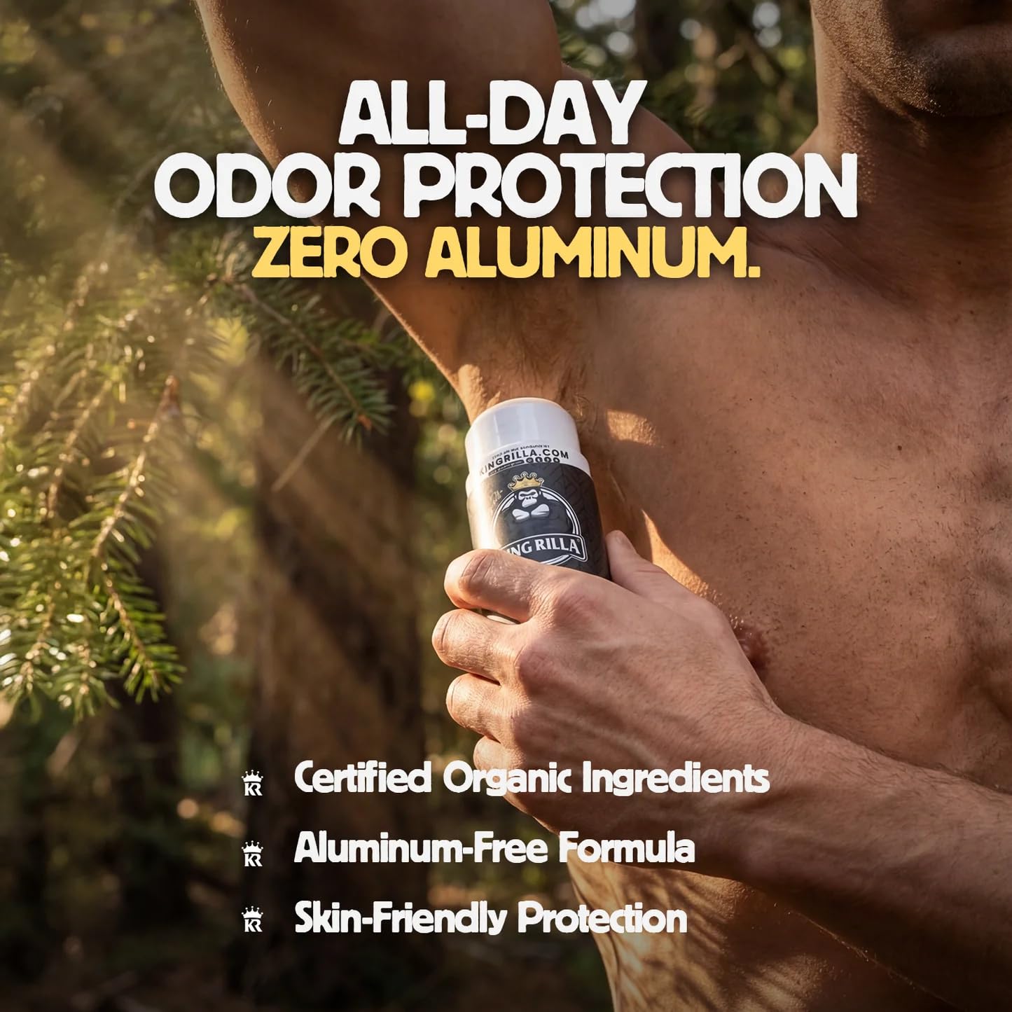 King Rilla Natural Deodorant for Men, Aluminum Free Odor Protection image 4