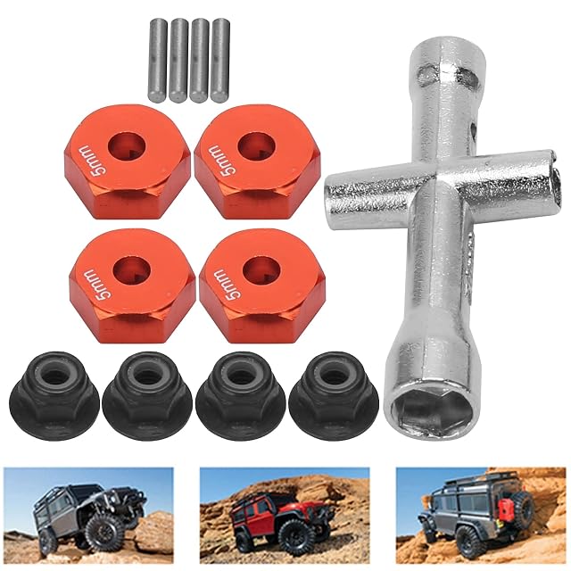 Foto 2 de 8 de Adaptador Hexagonal de Rueda RC, con Tuerca Antideslizante y Perno, 12mm 1/10 RC Truck Wheel Adapter