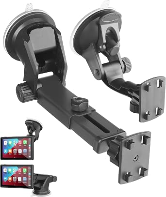 Carplay Mount, Carplay Screen Mount for Carpuride,Car Play Monitor Stand,Universal Dashboard Suction Cup Bracket for Apple Car play,Portable Stereo Stand,Rear View Backup Camera Monitor Holder