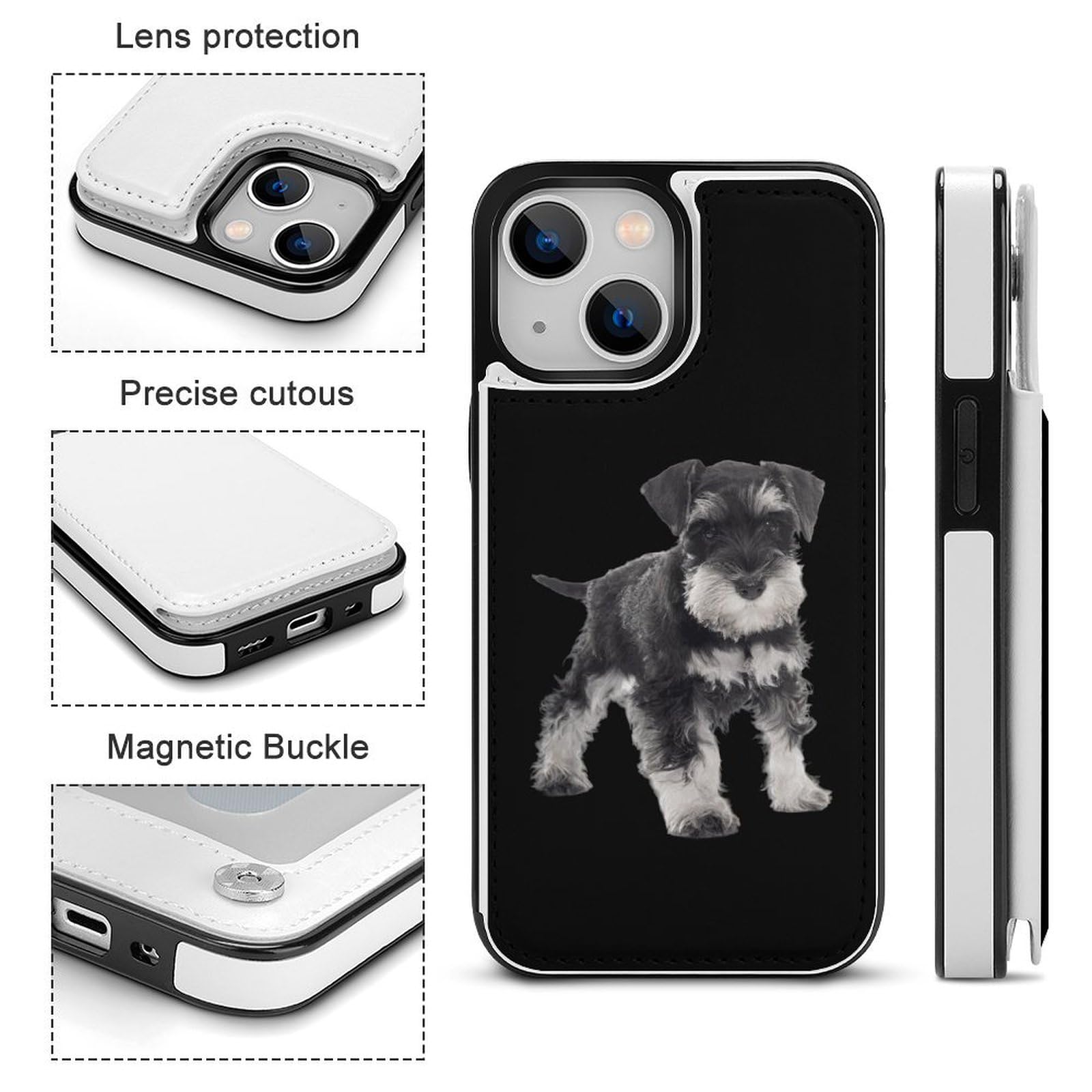 ★金木犀★GPSケース かわいいミニチュアシュナウザー×2 Amazon.co.jp: iPhone 12 ケース 手帳型 ミニチュア・シュナウザー