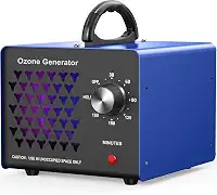 NAMOWELL Gerador De Ozônio 70000Mg, Máquina Alta Capacidade Para Remoção Odores Até 560 M², Eliminador, Ozonizador Ionizador Fumaça, Carro, Porão E Quarto Animais Estimação, Azul