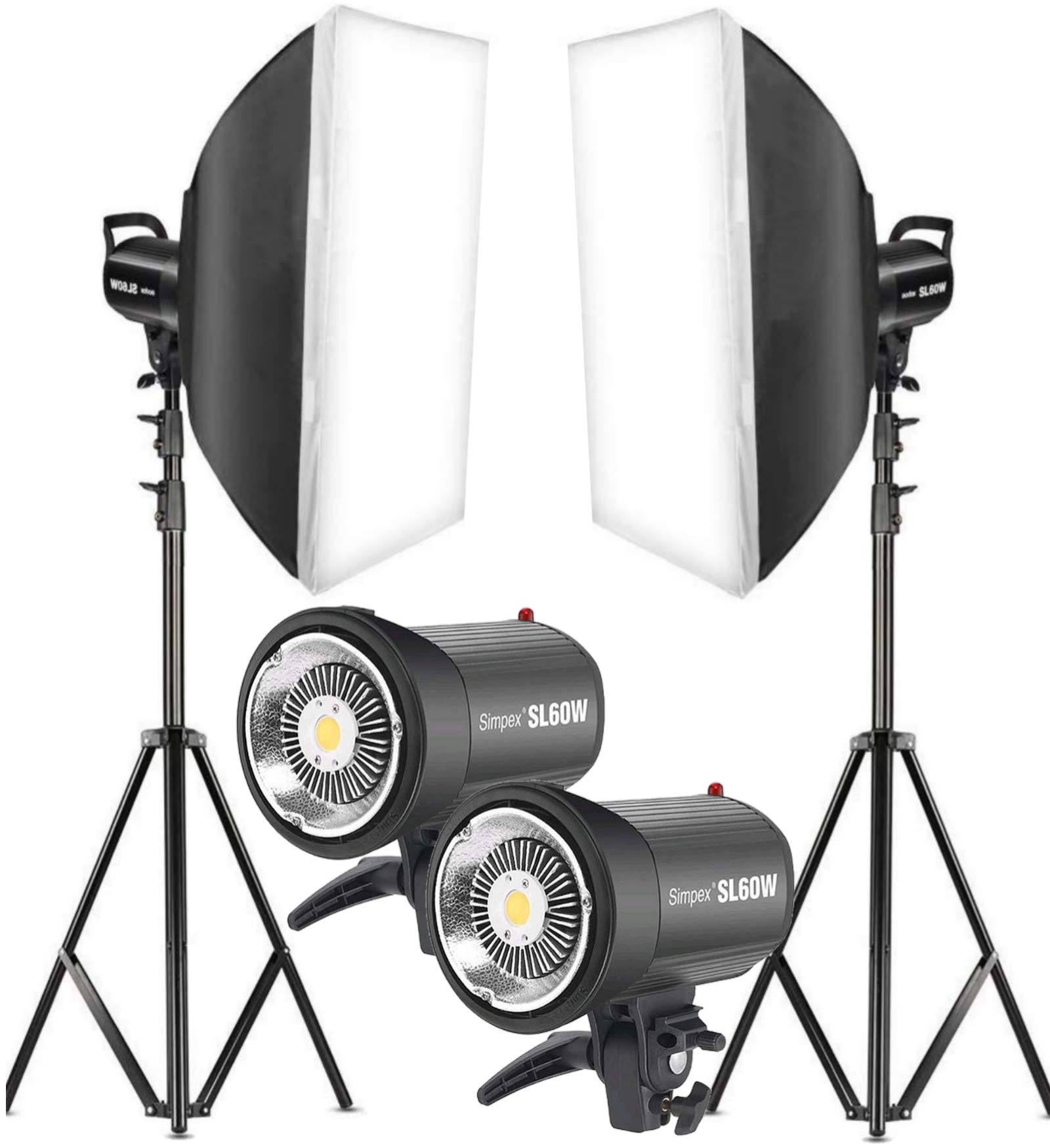 OCTOVA Simpex SL60 60W 5600K Studio White Version LCD Panel LED Photo & Video Light Constant Softbox Lighting Kit, Continuous YouTube Shooting, Videography,Portrait,Product Photography, Key,Fill,Rim