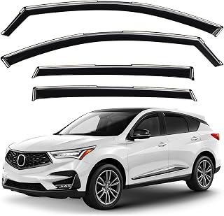 Window Deflectors Smoke Tinted in-Channel Side Window Vent Visor Deflectors Rain Guards Compatible with Acura RDX 2019-2026 - 4 pcs. GW1032