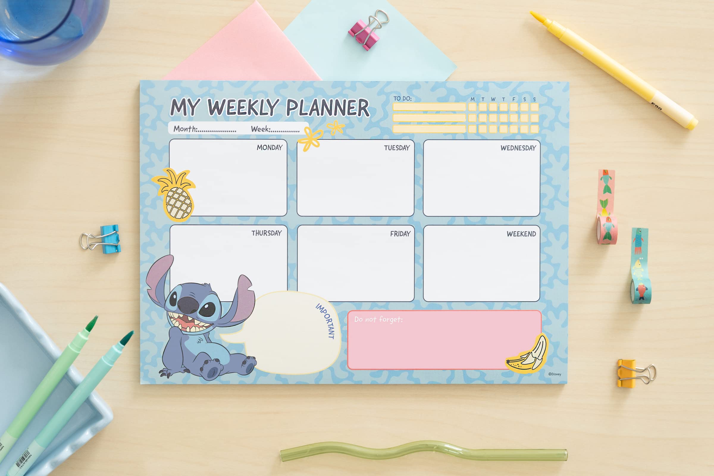 Grupo Erik Disney Stitch Tropical Weekly Planner A4 - Image 2