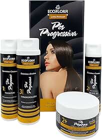 Kit Pós Progressiva Premium. Shampoo + Condicionador + Máscara + Leave-in – Hidratação Profunda, Anti Frizz e Brilho Intenso