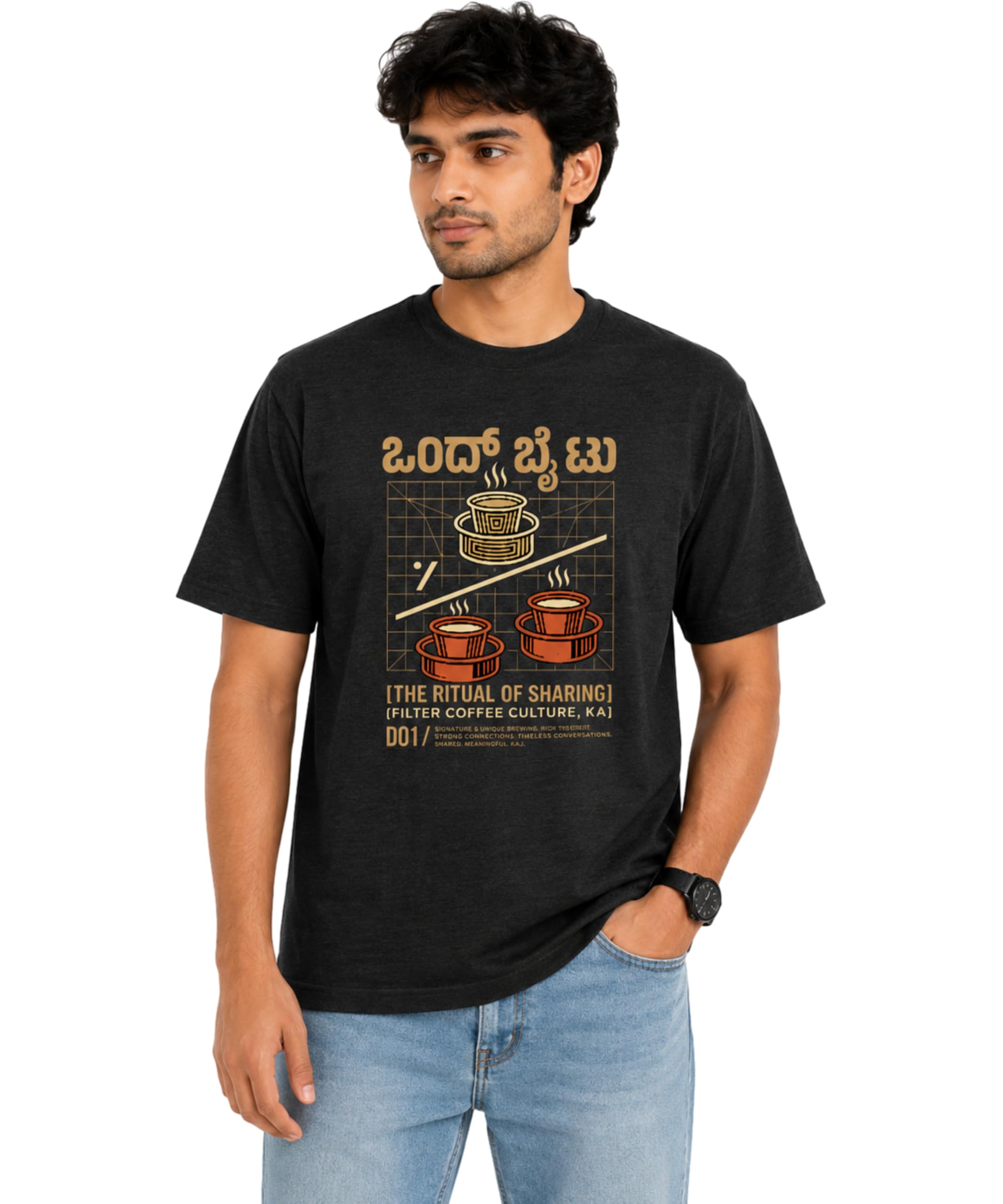 Ondu By Two Filter Coffee Graphic T-Shirt | Unisex Regular Fit-picture-20