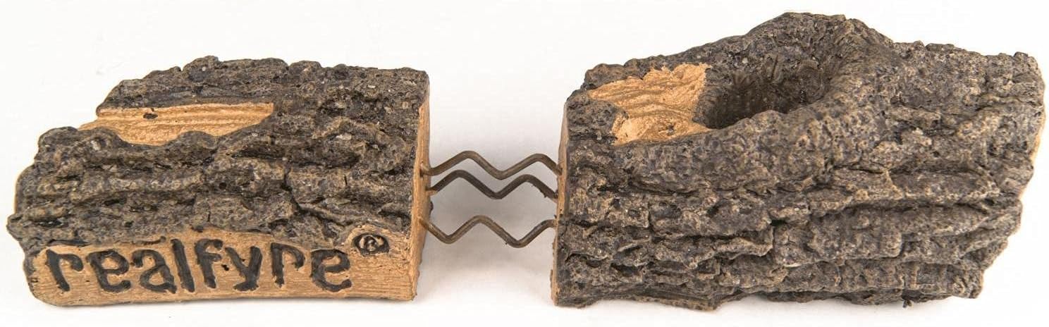 Peterson Fyreside 18-inch Live Oak Log Set with Vented Burner, Auto-Safety Pilot Control Valve and Gas Connection Kit (Propane Gas Only)