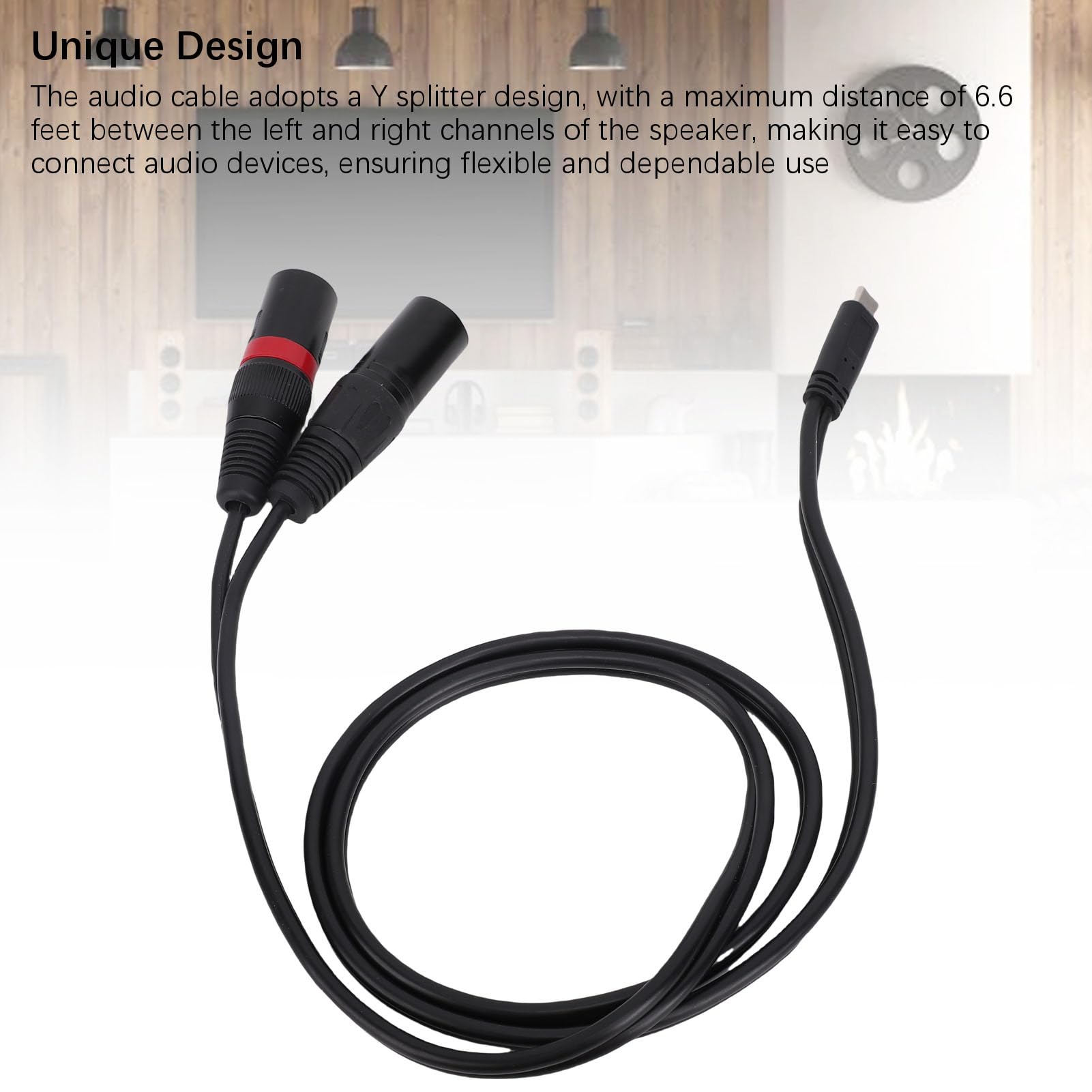 Jectse Kabel Męski USB C do XLR, 6,6 Stóp Y Dual XLR Męski Przewód dla Telefonów, Tabletek, Laptopów do Mikserów, Wzmacniaczy, Aktywnych Głośników