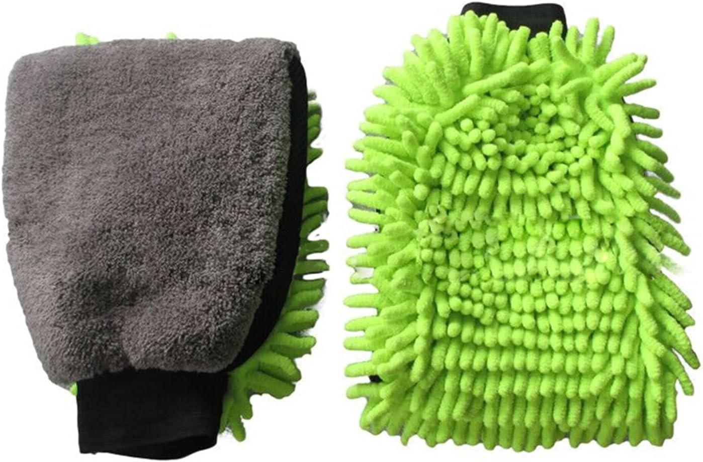 Yinhui 驚きの値段 防水洗車用マイクロファイバーチェニル手袋厚い車のクリーニングmitt Waxディテールブラシオートケアダブルフェイスグローブ Color Type1 Green Yinhui 驚きの値段 防水洗車用マイクロファイバーチェニル手袋厚い車のクリーニングmitt Waxディテールブラシオートケアダブルフェイスグローブ Color Type1 Green