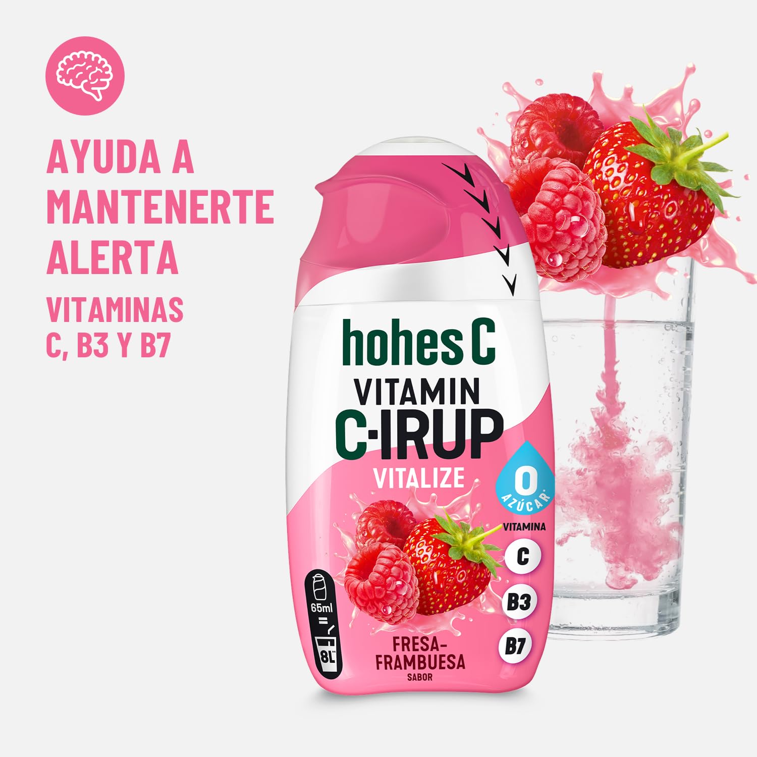 hohes C Vitamin C-IRUP Pack Mixto Active- Vitalize- Refresh, Sirope de Sabor a fruta sin Azúcar y enriquecido con vitaminas- 3 x 65 ml para aprox 24 litros