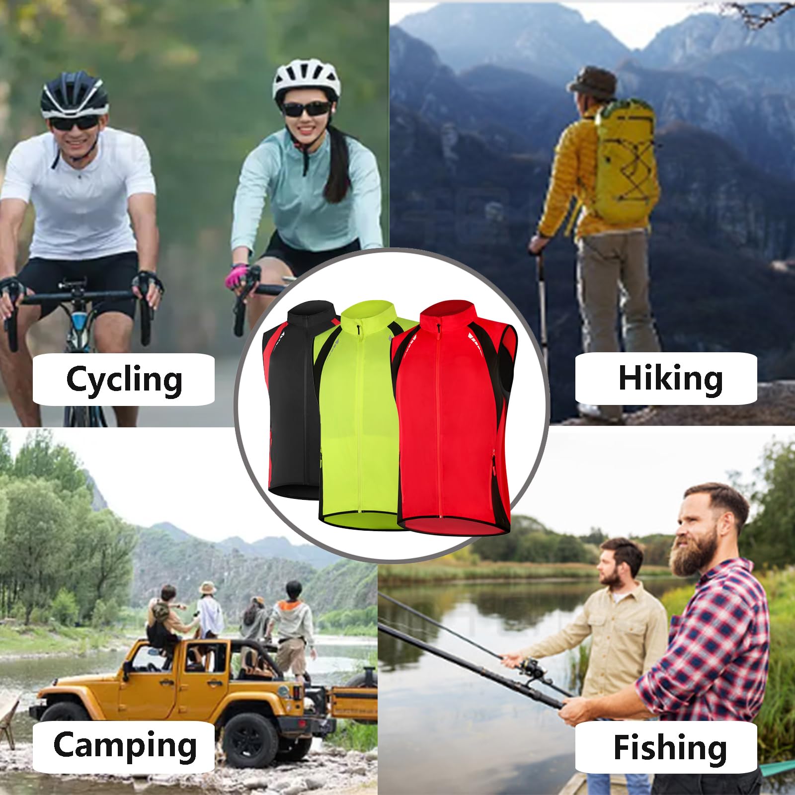Chaleco Reflectante para Correr Chaleco de Alta Visibilidad para Ciclismo y Running con Bolsillos para Ciclismo, Running y Jogging, Fácil de Guardar,Green-XXL