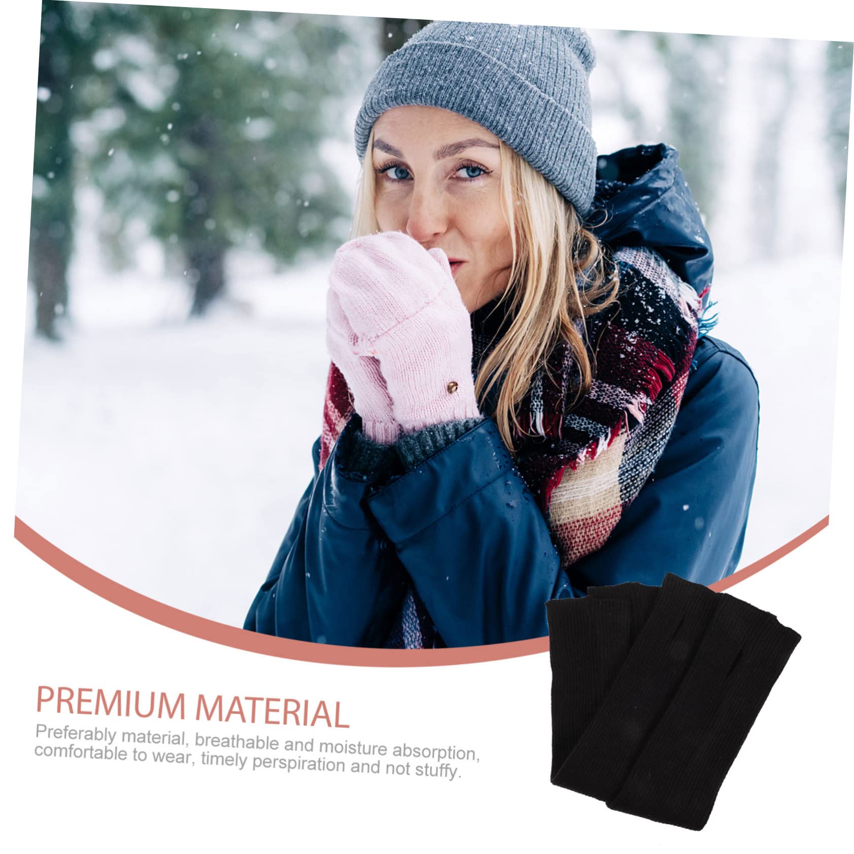 AOKWAWALIY 1 Pair of Women' Winter Arm Warmers Half Finger Arm Covers Cold Weather Sleeve Protectors Warm and Windproof Ideal for Outdoor Activities