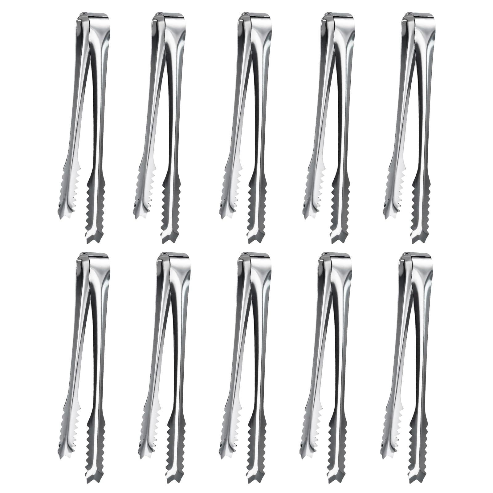 10 Stainless Steel Sweet Tongs, Ice Tongs with Mini Design, Sugar Tongs for Versatile Use, Mini Tongs with Ergonomic Grip, Ideal for Various Handling Needs
