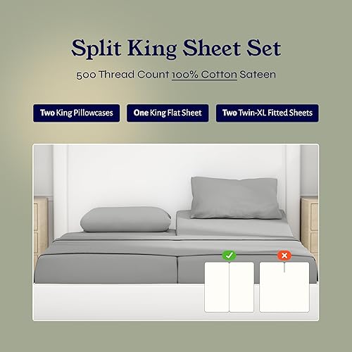 Miniatura 2 de California Design Den - Juego de sábanas de 500 hilos