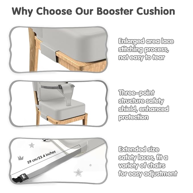 Asiento Booster para niños, portátil y seguro miniatura 5