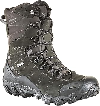 Oboz Bridger 10" Insulated B-DRY Hiking Boots - Mens Carbon Black 13