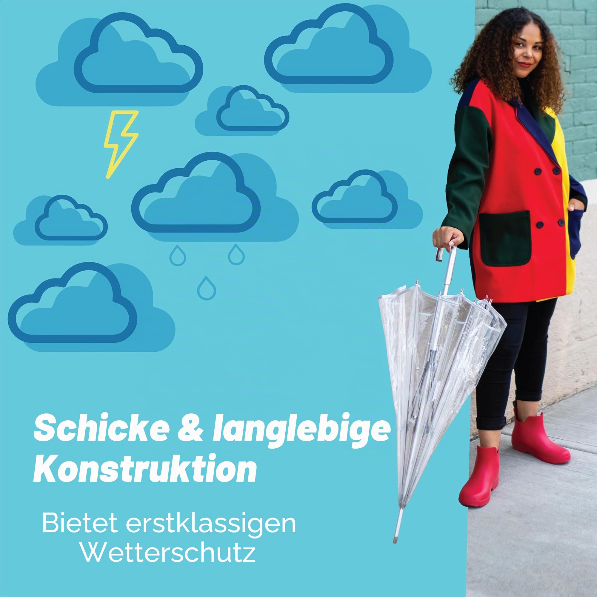 totes Signature Clear Bubble Regenschirm