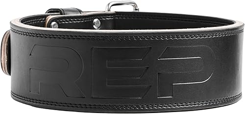 Miniatura 8 de REP Cinturón de levantamiento de pesas forrado de cuero, cinturón de soporte de levantamiento de pesas de 0.394 pulgadas para sentadillas, peso