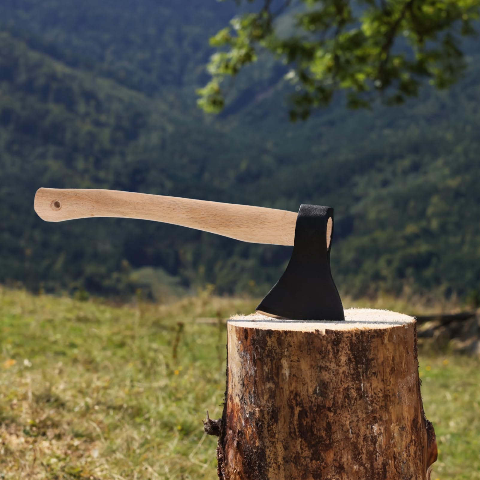 Abaodam Wooden Axe Handle Replacement Ergonomic Grip for Various Axes Durable and Comfortable Wooden Handle for Hatchets and Other Tools