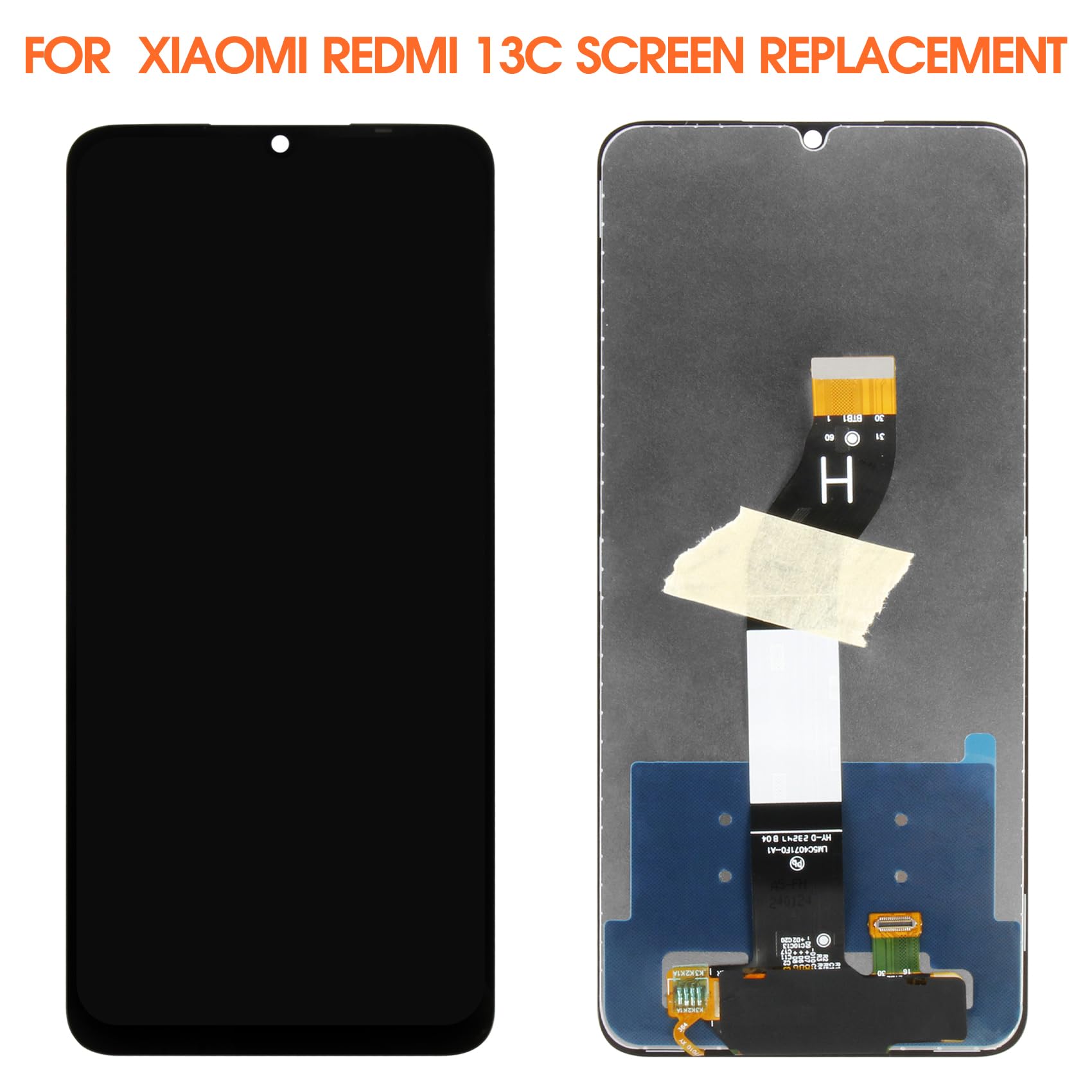 Schermo LCD per Xiaomi Redmi 13C, LCD Display Touch Screen Digitazer 23100RN82L,23106RN0DA,23108RN04Y Assembly Sostituzione con Kit di Riparazione