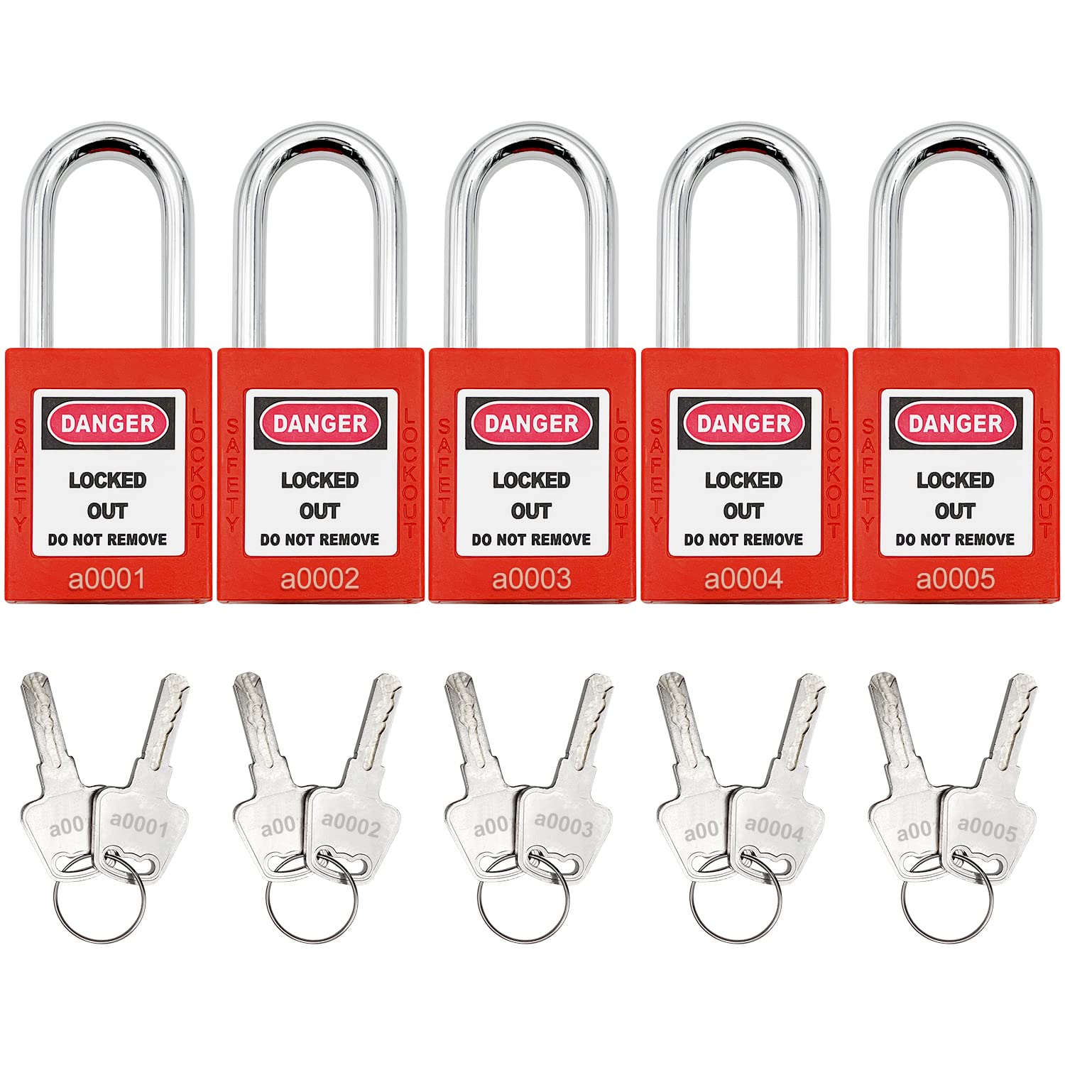 Snapklik.com : Lockout Tagout Lock 10pcs Key Alike OSHA Loto Safe ...