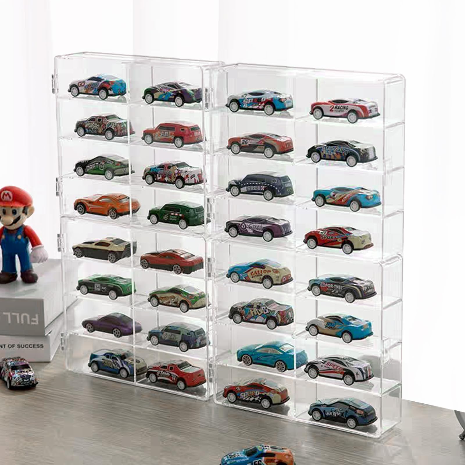Lot De 50 Boîtes De Rangement Transparentes Pour Voitures 1/64 – étui PVC 3x4x8,2 Cm – Pour Hot Wheels Et Matchbox