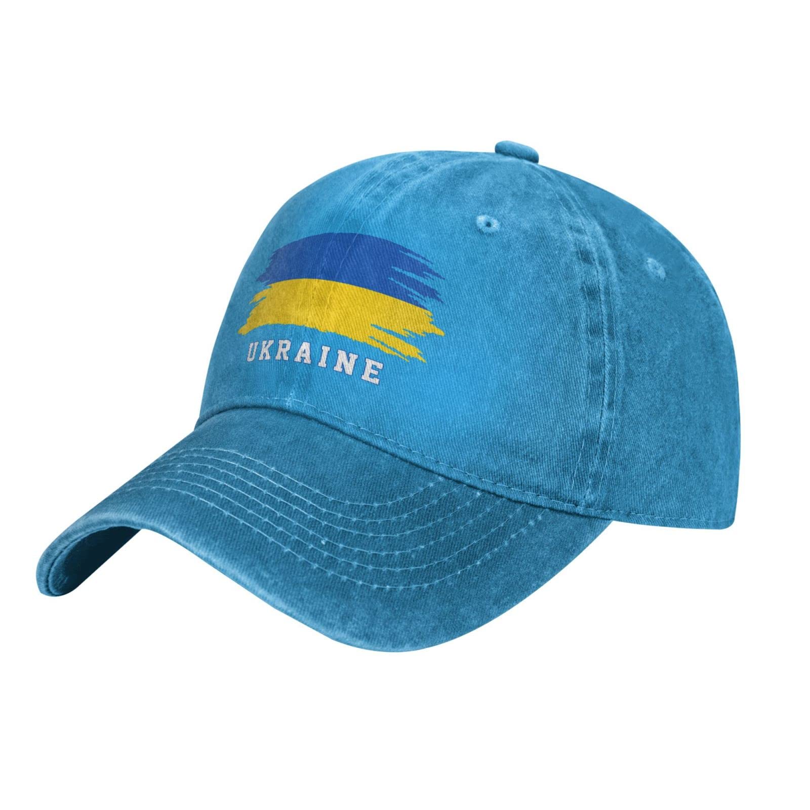 YINGD Ukraine Flag Ukrainians Adjustable Baseball Cap Breathable Unisex Sun Hat