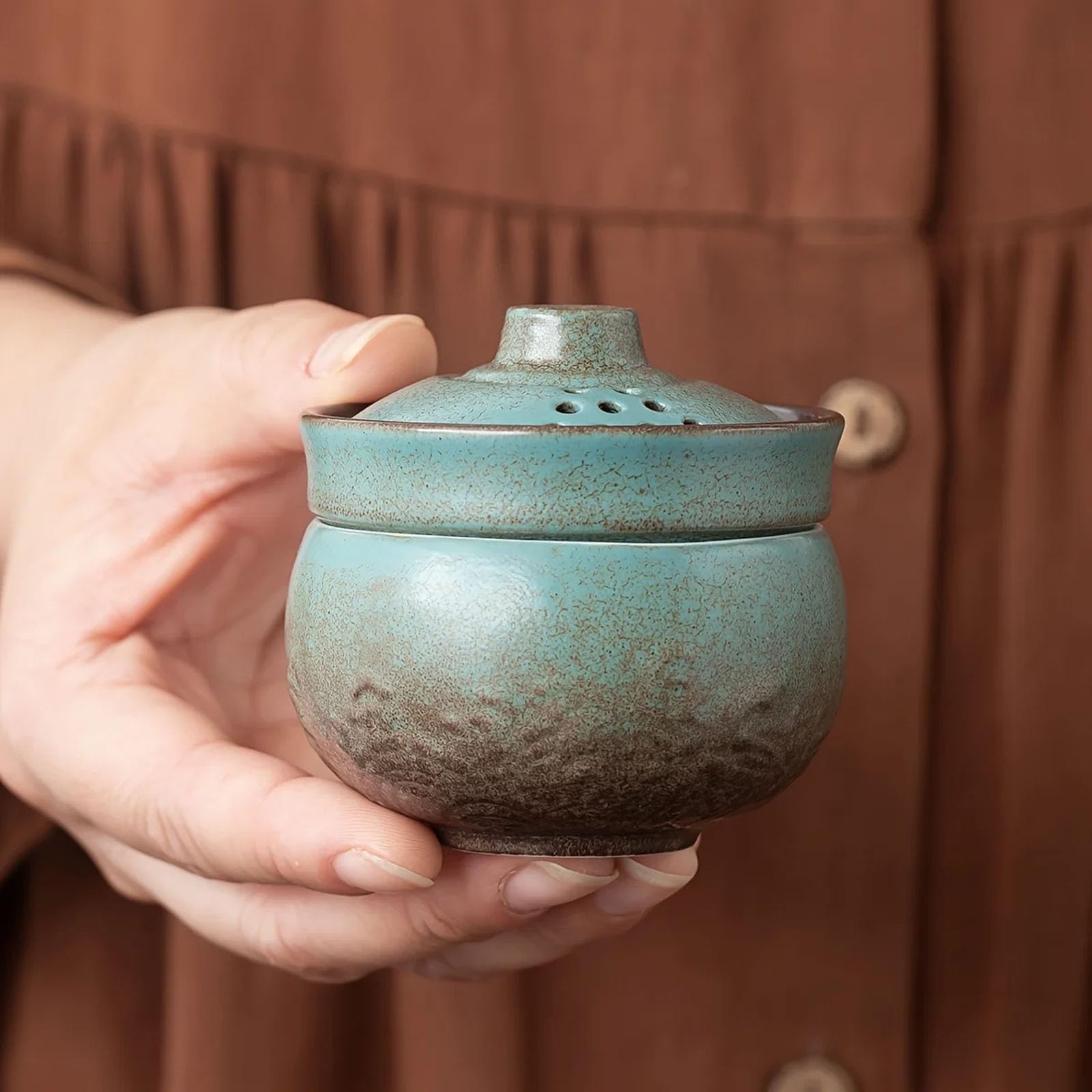 Ensemble de Brassage Portable, théière et Tasse à thé en, Green
