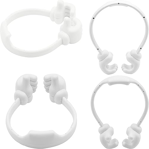 Miniatura 6 de Honsky - Soporte funcional, divertido, pulgares arriba, para teléfono, tableta (TPU flexible, varios colores)., Blanco