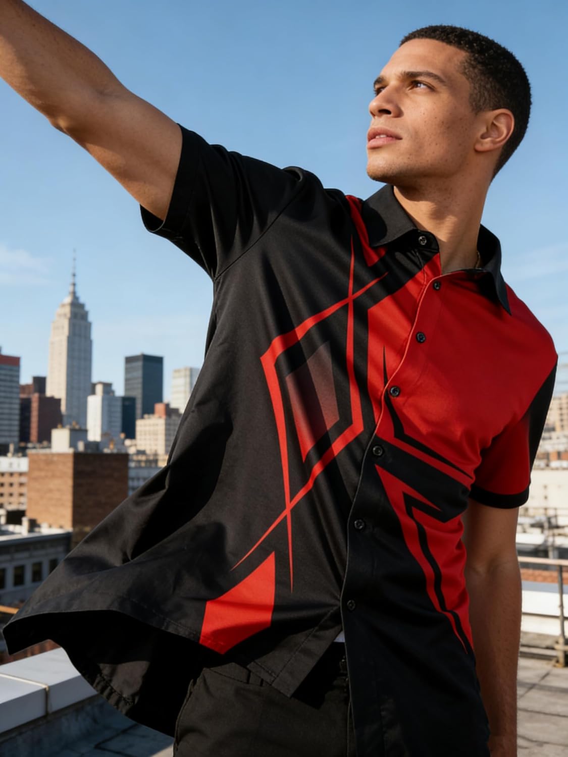 Men's Hawaiian Shirt Short Sleeve Button Down Tropical Summer Beach Casual Shirts - Image 3