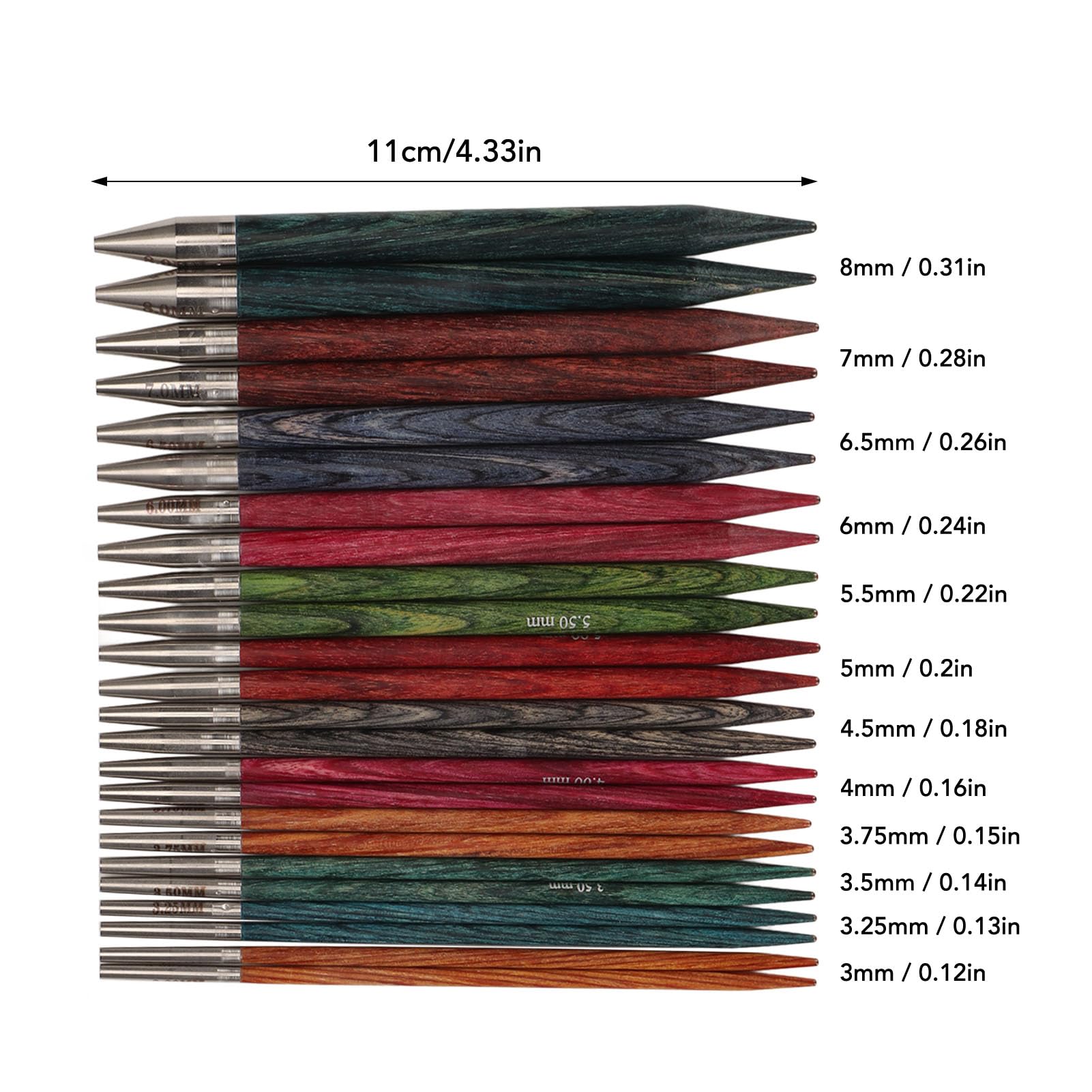 Tomotato Juego de Agujas Circulares de Tejer Intercambiables con Mango Ergonómico, Cable Flexible 12 Pares Tamaños 2-10 mm Bolsa de Almacenamiento para Lana Punto Labores Manuales