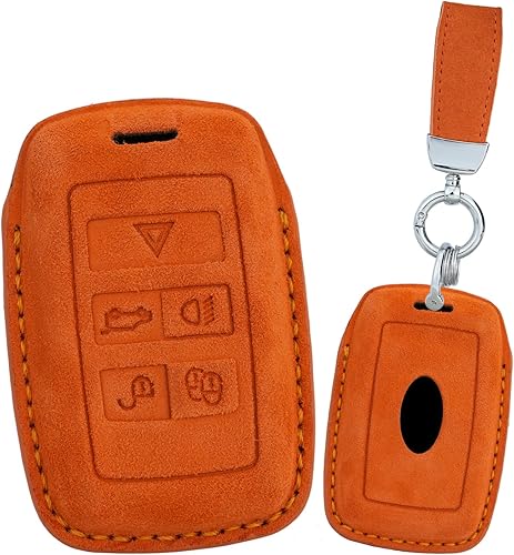 Miniatura 9 de ontto Funda de piel de gamuza suave y duradera para llave de coche, protector completo para Land Rover 2020 en adelante, compatible con control