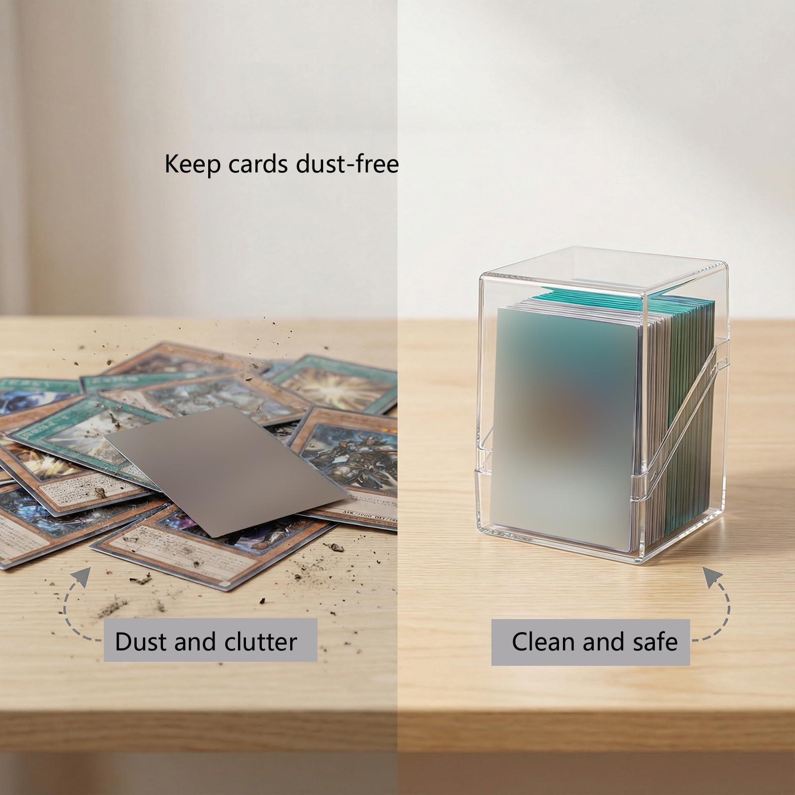 Porta carte portatile con custodia, grande | Design in schiuma e resistente agli urti con custodia trasparente per il trasporto di carte, regali da collezione